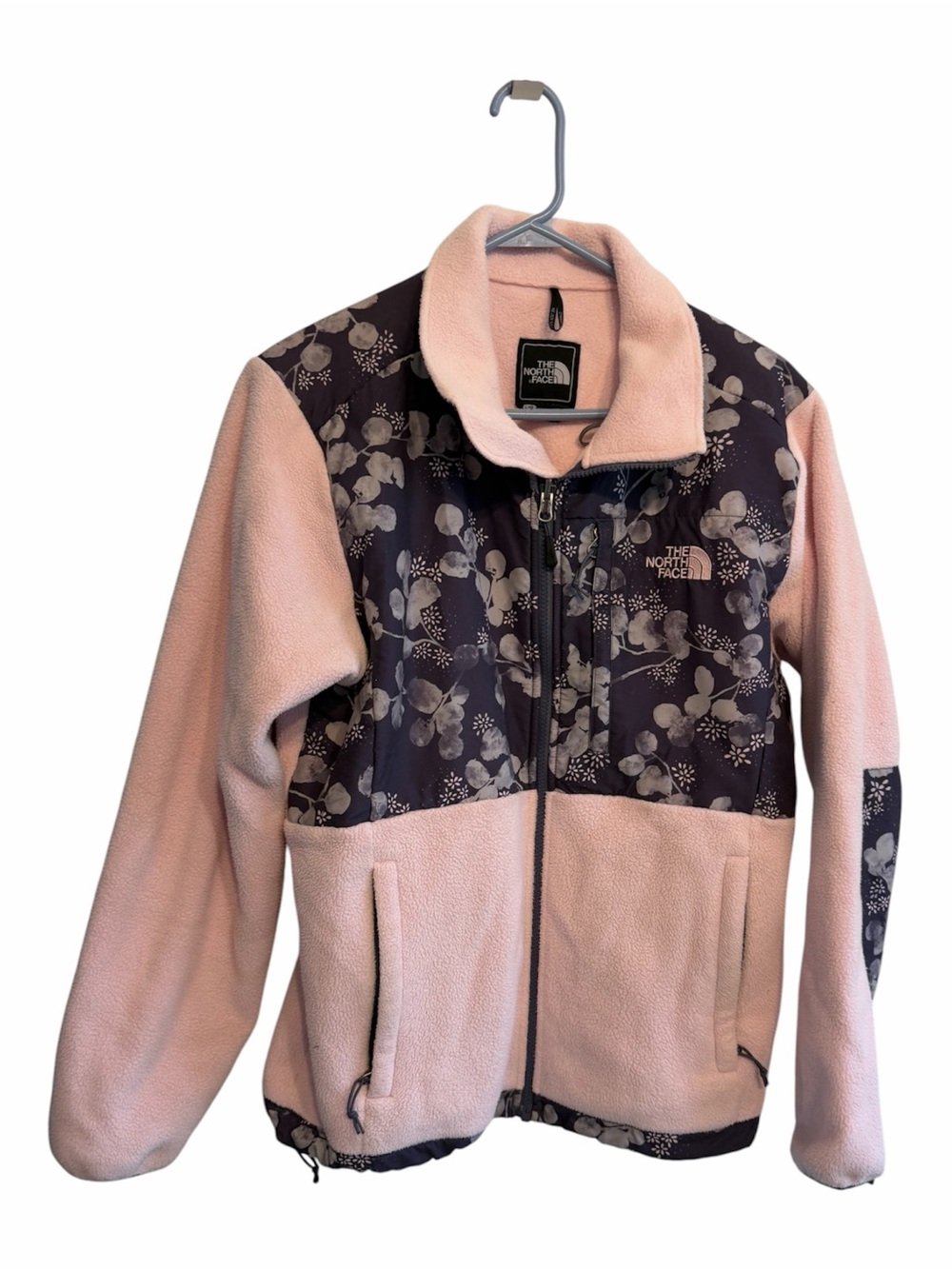 The North Face Pink Floral-Panel Fleece Jacket